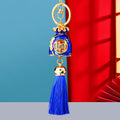 Large Jeweled Fortune Bag Tassel Keychains in Four Colors plus Assorted Option view 3