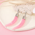 Silver Tone Resin Chili Pepper Hook Earrings in Eleven Colors view 9