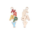 Gold Tone Multicolor Happy Letter Enamel Word Charm view 3