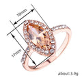 Rose Gold Pink Marquise Halo Pave Band Ring Alloy 5-12 view 4