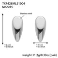 Polished Teardrop Pendant Necklaces and Stud Earrings Set view 11