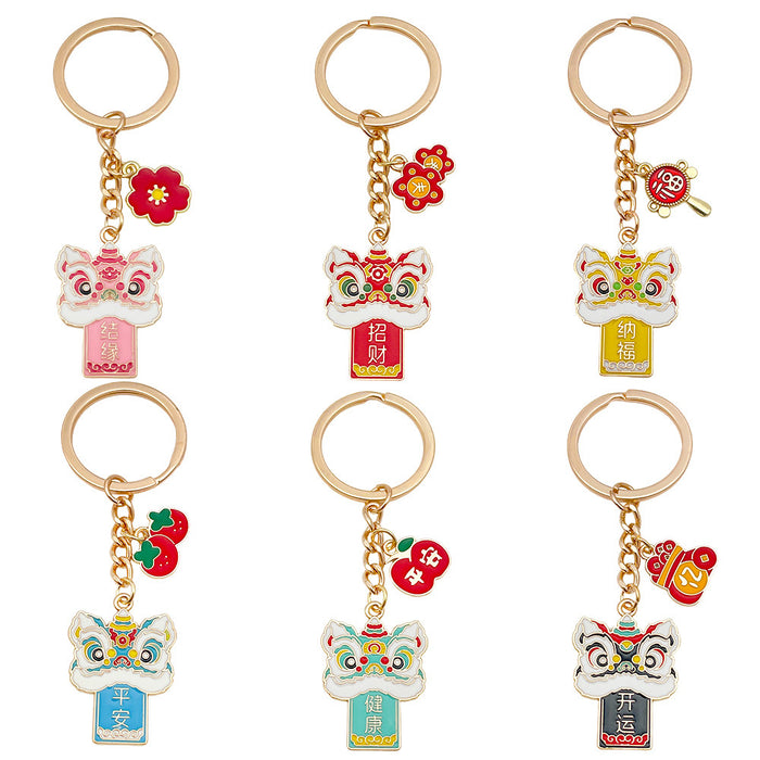 Lion Dance Charm Keychains in 51 Pictured Variations for Bags and Keys