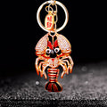 Crystal Fortune Lobster Keychains with Cords and Loose Braided Loops view 6