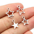 Small Star Charms in Four Distinct Open and Solid Shapes view 4
