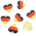 Heart Flag Enamel Charms Featuring Ten National Designs view 12