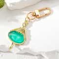 Gold Tone Resin Girl Silhouette Clip Keychains in Six Colors view 7