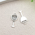 Antique Silver Cross and Wine Glass Metal Charms with 32 Listed Options view 10