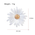 Daisy Metal Brooch Pin for Jackets and Lapels Pictured Design view 3