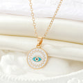 Gold Tone Colorful Enamel Evil Eye and Hamsa Pendant Necklaces view 7