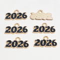 Colorful Enamel Four Digit Number Charms with Gold Tone Edges view 3