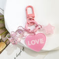Resin Bear Charm Keychain With Heart And Star Charms view 2