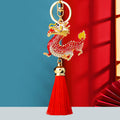 Chinese Dragon Tassel Keychains in Forty Eight Color and Construction Options view 8