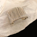 Five Mixed Braided Cutout And Fine Ribbed Wide Cuff Bracelets view 10
