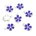 Colorful Five Petal Flower Two Loop Connectors in 14 Styles view 6