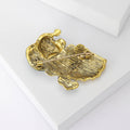 Enamel Santa Climbing a Brick Chimney Brooch Decorative Clothing Pin view 4