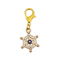 Nautical Enamel Charm Set Anchor Lifebuoy Sailboat Lighthouse view 9