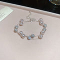 Pearl Rhinestone Spacer And Double Strand Bracelet view 7