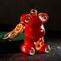 Transparent Crystal Fortune Bear Keychains in Seven Colors plus Assorted view 6