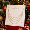 Ivory Pearl Multi Strand Christmas Tree Hanging Ornament view 2