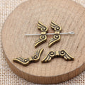 Angel Wing Small Hole Spacer Beads in Two Antique Finishes view 5