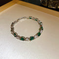 Five Mixed Crystal Rose Green Bracelet And Statement Necklace Designs view 7