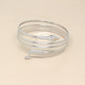Gold and Silver Tone Coiled Snake Open Cuff Bracelets view 7