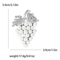 Pearl Grape Cluster Brooch In Gold And Silver Tones view 7
