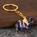 Thai Land Elephant Alloy Keychain With Split Ring, Six Colors view 8