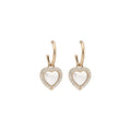 Gold Heart Crystal Drop Earrings Fashion Jewelry Accessories view 5