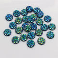 Round Textured Resin Crystal Cluster Flatbacks in 13 Colors view 3