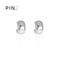 Chunky Thick Open C Shape Half Hoop Stud Earrings Pair view 4