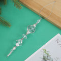 Clear Crystal Pearl Lantern Christmas Tree Hanging Ornament view 8