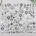 Antique Silver Heart Metal Charms with 61 Listed Options view 2