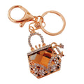 Crystal Evening Bag Keychain with Pearl Daisy and Large Pearl Accents view 5