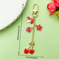 Rose, Blossom and Flower Charm Keychains Featuring Red Cherry Across 21 Variations view 3