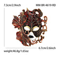 Jeweled Masquerade Mask Brooch in Seven Enamel Colors view 11