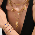 Color Crystal and Sea Charm Necklace Bracelet Collection view 4