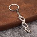 206 207 Number Zinc Alloy Car Keychain Bag Charm