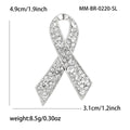 Crystal Awareness Ribbon Brooch In Six Colorways Decorative Lapel Pin view 9