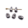 Smooth Teardrop Metal Spacer Beads in Antique Silver Tone view 4