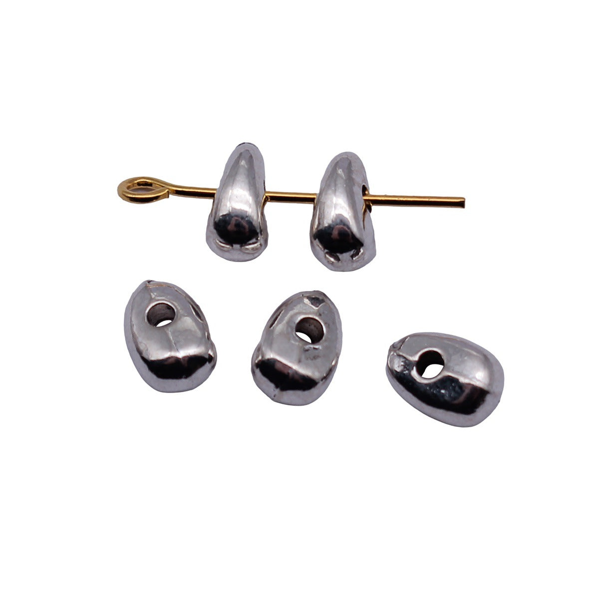 8.2x5.6x4.4mm 0.64g Antique Silver Zinc Alloy Teardrop Spacer Beads for Bracelet Necklace DIY Jewelry