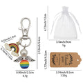 Rainbow Angel Pearl Ball Keychain Lobster Clasp Charm view 2