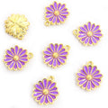 Polished Gold Silver Daisy Alloy Charms in 16 Styles view 12