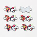 Double Butterfly Enamel Charms in Thirteen Color Styles view 11