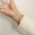 Thick Twisted Rope Chain Bracelet Gold Tone Lobster Clasp Extender view 6