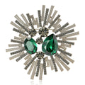 Baroque Starburst Crystal Gem Brooch Four Colorways view 2