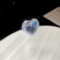 Silver Open Large CZ Cocktail Rings Seven Color Styles view 10
