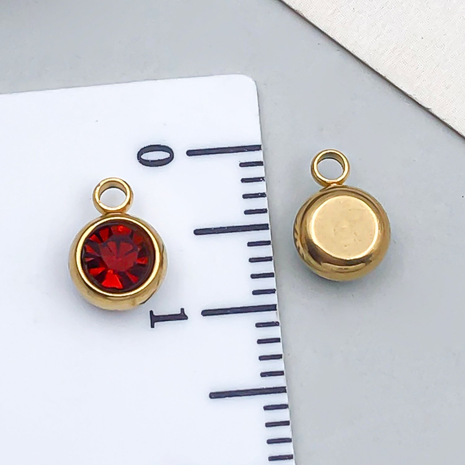 Stainless Steel Satellite Birthstone Charm Pendant for DIY Bracelet Necklace Jewelry