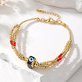 Multistrand Seed Bead Evil Eye Bracelets in Eight Colors view 11