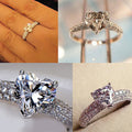 Heart Clear Center Stone Pave Band Ring Silver Tone Sizes 6 to 10 view 4